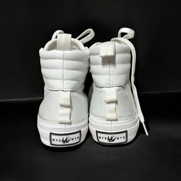 🌻NEW McQ Alexander McQueen Swallow Vulc Leather High-top Sneaker Size 40 Unisex - Picture 2 of 13